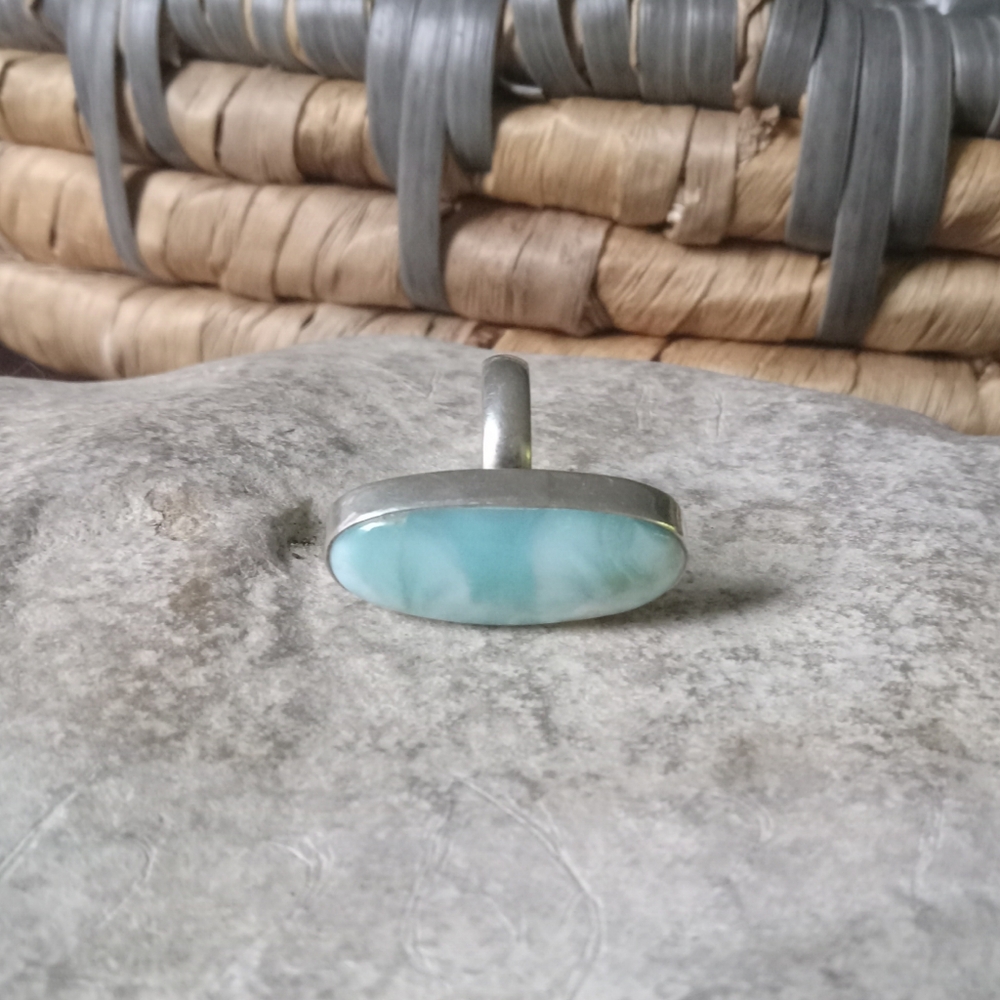 Sterling Silver Larimar Ring